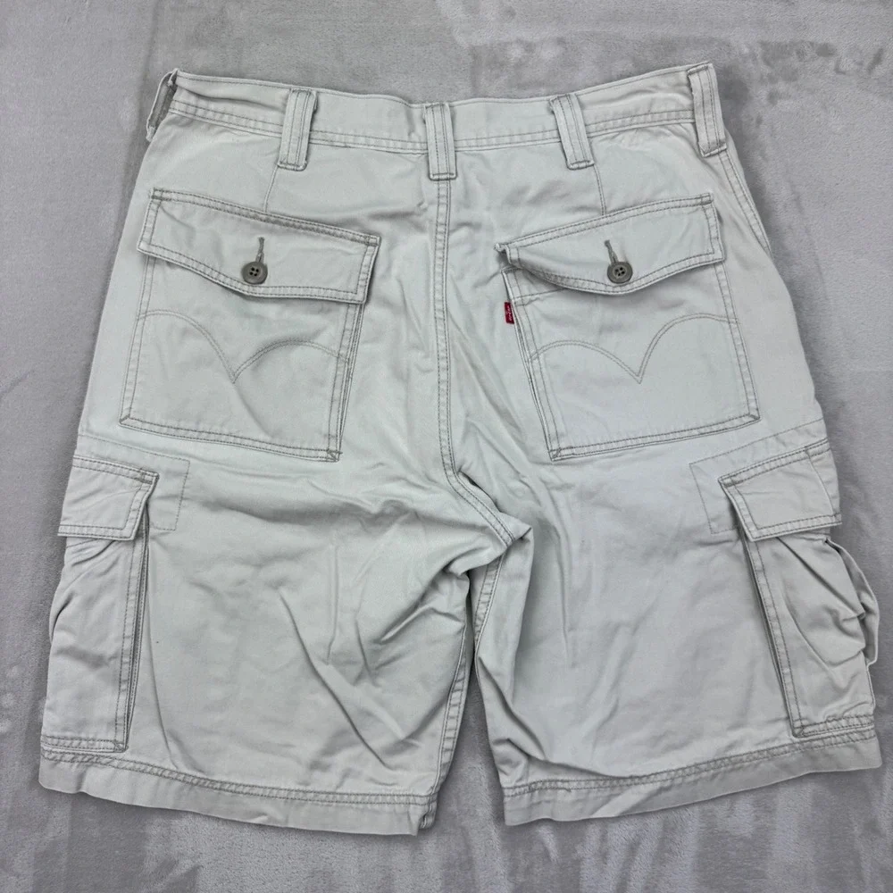 Levi's Cargo Shorts Mens 32 Beige Loose Baggy Y2K‎ 2000s Skate Workwear